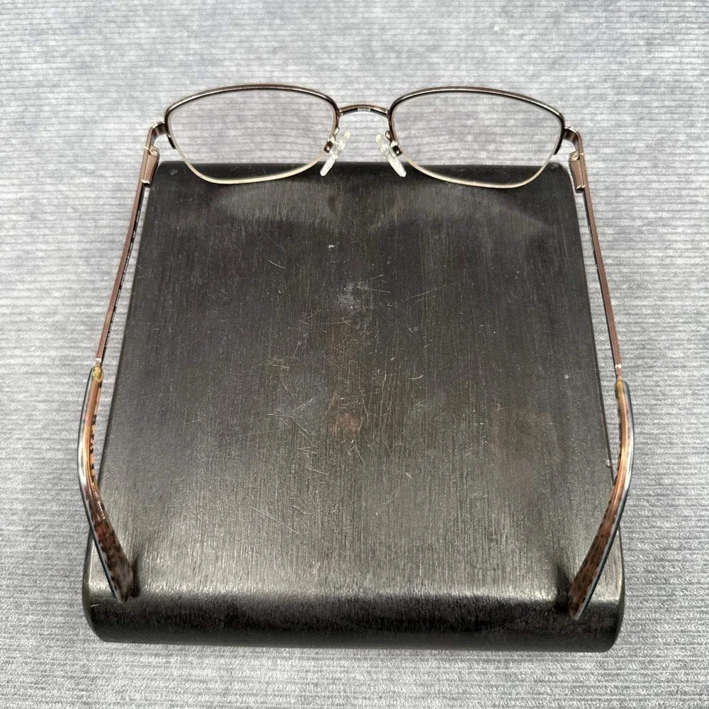 Bebe Over The Top BB5107 Y2k Eyeglasses Shiny Brown 210 Leopard Print 52-18-135